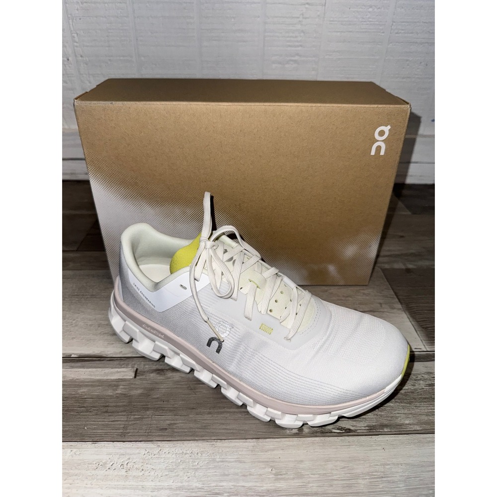 On Cloudstratus Running Shoes Women White Lime Pink Sneakers Size 9 US